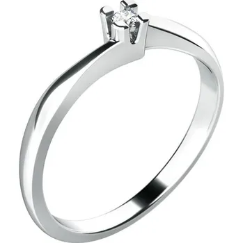 Prsten Zásnubní prsten bílé zlato 585/1000 přírodní diamant 0.031 ct G/SI ZP-10780D velikost 51