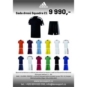 Sada dresů Adidas Squadra 21 - AKCE - DOPRAVA ZDARMA - DOPORUČUJEME - AKČNÍ NABÍDKA