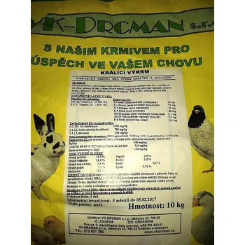 Chov hospodářského zvířete Králíci výkrm - granule 10 kg s Adicoxem bez ochran. lhůty