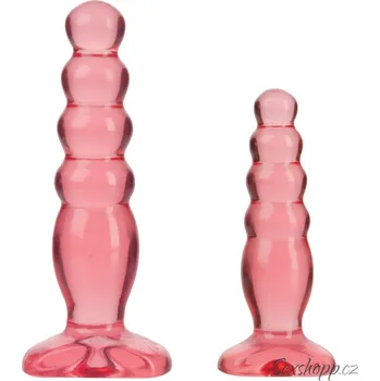 Anální kolík Sada análních kolíků Crystal Jellies Anal Delight Trainer Kit