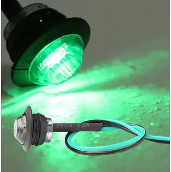 Přídavný světlomet LED poziční obrysové kulaté světlo 12/24V 3SMD, zelené