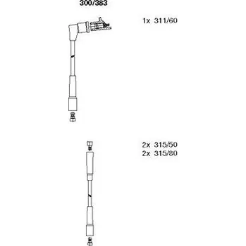 Zapalovací kabel Sada kabelů pro zapalování, , BREMI, 300/383