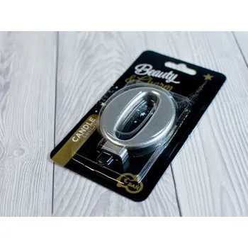 Dortová svíčka Dortová svíčka - stříbrná - číslice 0