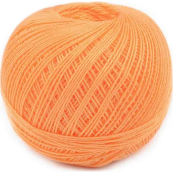 Příze Pletací / háčkovací příze SNĚHURKA 225 oranžová, jednobarevná, 30g/200m