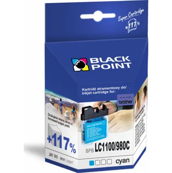 Inkoust Black Point BPBLC1100/980C (LC-1100C, LC-980C) azurová