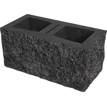 plotová tvarovka DITON Okrasná tvárnice trojstranná D1 400x195x190 mm černá