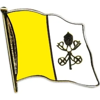 Odznak (pins) 20mm vlajka Vatikán - barevný