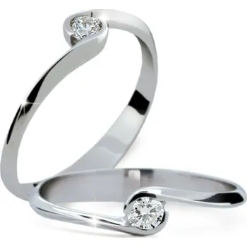 Prsten Zásnubní prsten zlato 585/1000 přírodní diamant 0.115 ct G/SI ZP1914D velikost 50