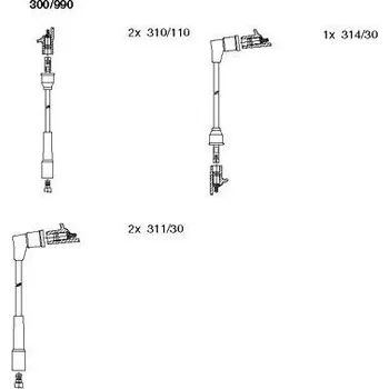 Zapalovací kabel Sada kabelů pro zapalování, , BREMI, 300/990