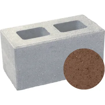 Zahradní obrubník Tvárnice CS-BETON CSBlok 40x20x20 cm hladká hnědá
