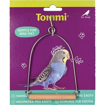 Hračka pro ptáka Houpačka malá - dřevo + kov