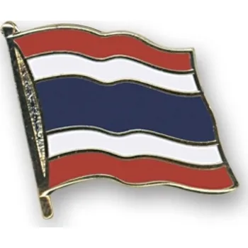Odznak (pins) 20mm vlajka Thajsko - barevný