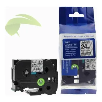 Pásek do tiskárny TONERSYP páska pro Brother TZe-151, 24mm x 8m, černý tisk / průhledný podklad
