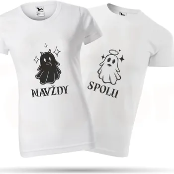 Gravírování Bílá trička pro páry - Halloween a Dušičky