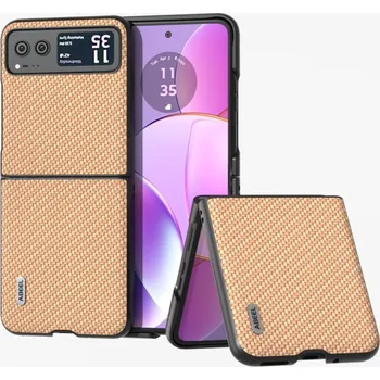 Pouzdro na mobilní telefon ABEEL 61835 ABEEL CARBON Plastový kryt Motorola Razr 40 béžový