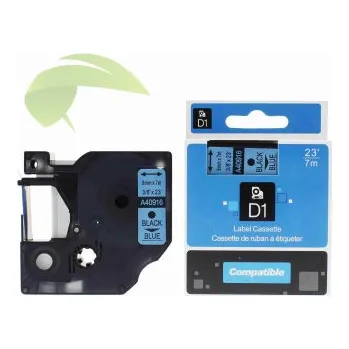 Pásek do tiskárny TONERSYP páska pro Dymo 40916 / S0720710, 9mm x 7m, černý tisk / modrý podklad