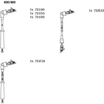 Zapalovací kabel Sada kabelů pro zapalování, , 9091921428, BREMI, 600/483