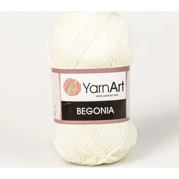 Příze Pletací / háčkovací příze YarnArt BEGONIA 0326 světle žlutá, jednobarevná, mercerovaná, 50g/169m