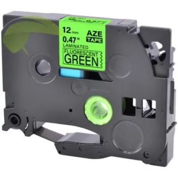 Pásek do tiskárny TONERSYP páska pro Brother TZe-D31, 12mm x 5m, signální, černý tisk/zelený podklad