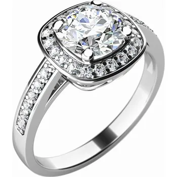 Šperk Zásnubní prsten bílé zlato 585/1000 zirkon ZP-10766 velikost 65