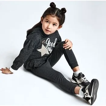 Dívčí kalhoty dětská třpytivá mikina v kompletu Mayoral 4826 velikost 128