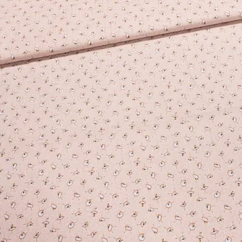 Bavlněné plátno dětské EMA baletky na růžové, š.140cm (látka v metráži)