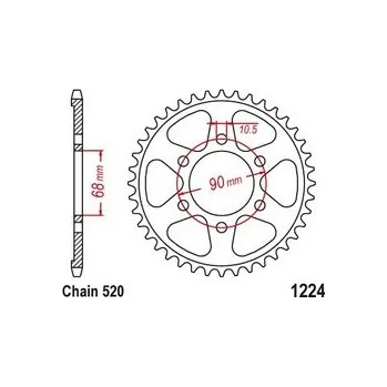 Řetězová sada pro motocykl Rozeta HONDA CB 300 R rok 18-25