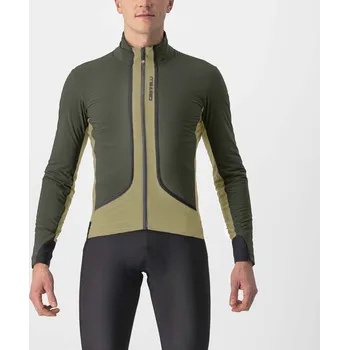 Cyklistická bunda CASTELLI Cyklistická zateplená bunda - FLIGHT AIR - zelená