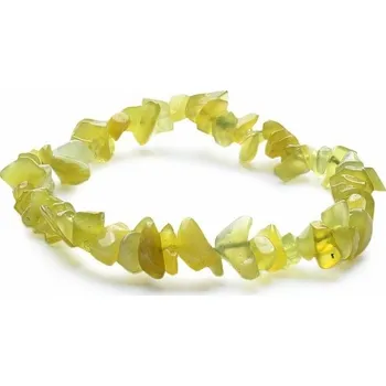 Náramek Jadeit světlý náramek sekaný obvod cca 17 až 24 cm