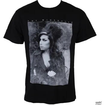 Pánské tričko Tričko metal pánské Amy Winehouse - Flower Portrait - ROCK OFF - AMYTS02MB