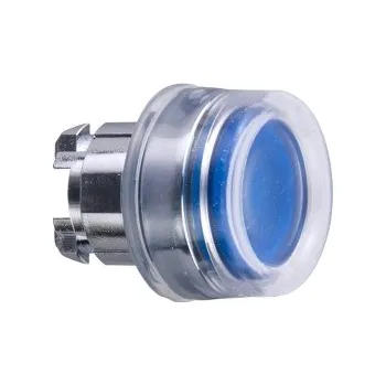 vypínač SCHN ZB4BW563 Ovládací hlavice stiskací prosvětlená, lícující s krytkou - modrá