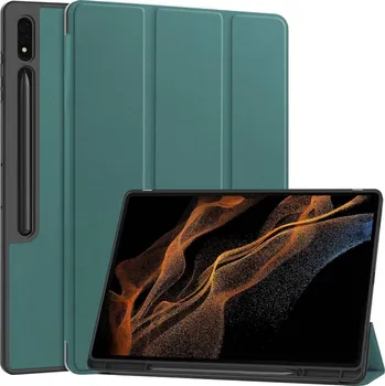 Pouzdro na tablet VSECHNONAMOBIL 62816 LEATHER Zaklápěcí obal pro Samsung Galaxy Tab S9 Ultra / Tab S10 Ultra zelený