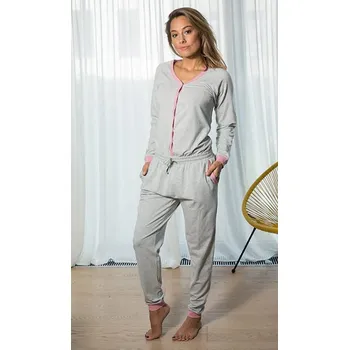 Dámské pyžamo Dámský overal light grey L - šedá