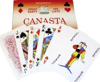 žolíková karta Canasta v papírové krabičce 108 ks