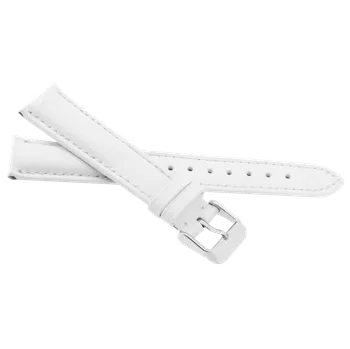 Řemínek na hodinky JVD Dámský bílý kožený prošívaný řemínek na hodinky R20604/16