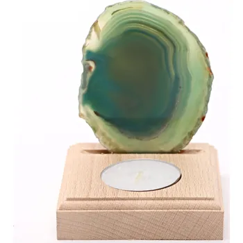 Svícen Magieprirody.cz Achátový svícen plát 8 cm - Top kvalita #638