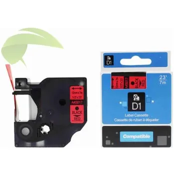 Pásek do tiskárny TONERSYP páska pro Brother TZe-435, 12mm x 8m, bílý tisk / červený podklad