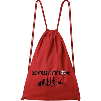 Sportovní batoh DOBRÝ TRIKO Bavlněný batoh Evoluce fotbalisty Barva: Červená