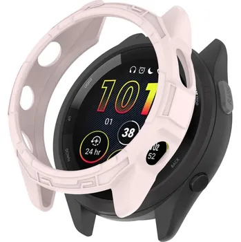 Příslušenství k chytrým hodinkám VSECHNONAMOBIL 58706 TPU HALF COVER Obal pro Garmin Forerunner 265S růžový