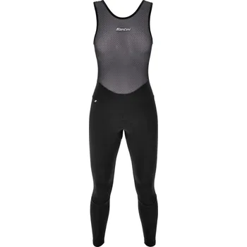 Cyklistické kalhoty SANTINI Cyklistické kalhoty dlouhé s laclem - PURE - černá 2XL