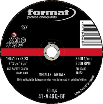Řezný kotouč Řezací kotouč Format na ocel, rovný - 115x1,0mm