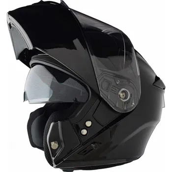 Helma na motorku Moto helma Yohe 938 Double Visor Černá 2XL Černá