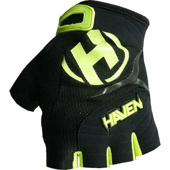 Cyklistické rukavice HAVEN Cyklistické rukavice krátkoprsté - DEMO KIDS - zelená/černá