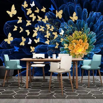Fototapeta Solution Media 3D tapeta - Zlatí motýli MU3083 1 - Voděodolné plátno - Textilní tapeta omyvatelná - 250g/m2