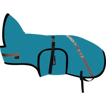 Obleček pro psa Zimní vesta JEDNOBAREVNÁ (25cm, petrolejová)