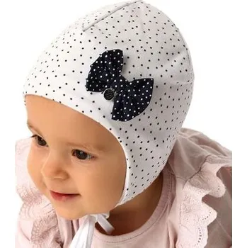 Kojenecká čepice kojenecká puntíkatá čepička pro miminka Marika velikost 42