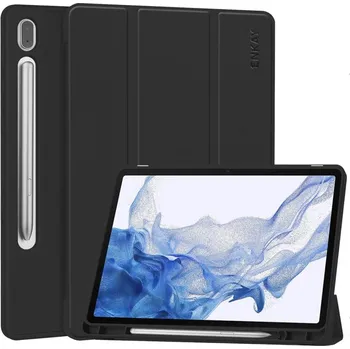 Pouzdro na tablet ENKAY 61596 ENKAY LEATHER Zaklápěcí obal pro Samsung Galaxy Tab S9 černý