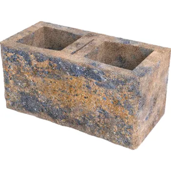 plotová tvarovka DITON Okrasná tvárnice oboustranná B 390x200x190 mm cihlovo-černá