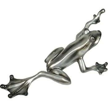 Socha Žába ležící stříbrná 63 x 25 x 28cm