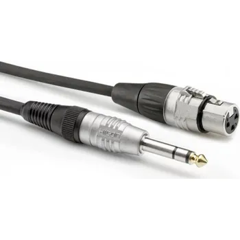 Stavebniny Sommer Cable HBP-XF6S-0090 audio kabelový adaptér [1x jack zástrčka 6,3 mm (stereo) - 1x XLR zásuvka 3pólová] 0.90 m čer